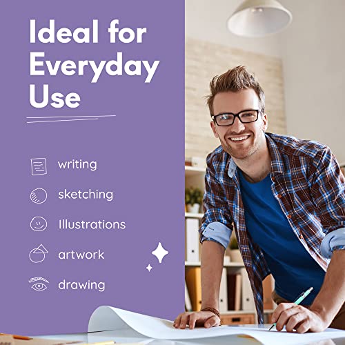 MozArt Mechanical Pencils 0.7 mm Set of 4 Lead Pencils 0.7mm, 2x Lead