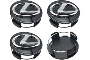 4X 62MM LEX 3D Logo Emblem Wheel Rim HUB Center CAPS 42603-30590 (Black)