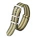 ALPS Watch Bands 20MM Zulu Military Nato Nylon Watch Strap with Stainless Steel Buckle (size :20 cmm, package quantity : strap +Spring Bar) (20mm, Armygreen Beige)