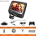 AUTOWINGS A-H9110B Car Headrest DVD Player 9 inch Screen Leather with USB HDMI FM Transmitter Game Disc Remote IR Headphone Black Pack of 2