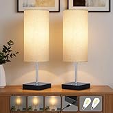 18Inch Cordless Lamp Table Lamps set of 2, 5000mAh Rechargeable Beside Table Lamp for Living Room, 2700K Battery Operated Sma