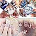 Christmas Nail Stamping Plates Nail Art Stamping Kits With Jelly Stamper and Scraper -DAODER 3pcs Larger Size Winter Nail Plates Snowflake Pattern Trees Stocking Image Templates Nail Art Design