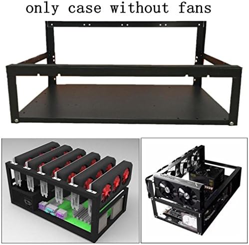 Sentinel 6 GPU Mining Case, Stackable Mining Case Rig Open Air Frame For ETH/ETC/ ZCash (Without Fans)