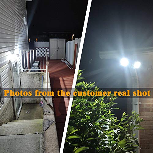 FAISHILAN 40W Led Security Light, 4000LM Motion Sensor Light Outdoor, IP65 Waterproof, 6000K Flood Light, Dual Head Security Spotlight for Entryways, Yard and Garage - Thumbnail 7