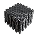 A2ZCARE Puzzle Exercise Mat with EVA Foam Interlocking Tiles - Interlocking Floor Mats for Gym Equipment - Ideal for Home Gym, Aerobic, Yoga and Pilates (Black and Grey (12pcs with border tiles))