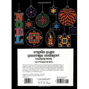 Stained Glass Christmas Ornament Coloring Book (Holiday Stained Glass Coloring Book)