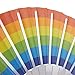 Juvale Rainbow Folding Hand Fans - 6-Pack 9 in Folded & 15 in Open - Multi-Color - Bulk Pride Party Decor & Cooling Accessory