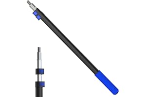 SKGPOLE 1-3FT Telescopic Extension Pole, Multi-Purpose Extension Pole with Universal Twist-on Metal Tip, Sturdy Aluminum Paint Roller Extension Pole for House
