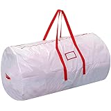 ProPik Christmas Tree Storage Bag | Fits Up to 7' Tall Disassembled Holiday Tree | 52” X 30” X 30” Artificial Tree Container with Handles | Storage Case Box with Sleek Zipper (White)