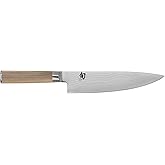 Shun Classic Blonde 8" Chef's Knife, Handcrafted Japanese Kitchen Knife for Professional and Home Chefs, VG-MAX Core with Dam