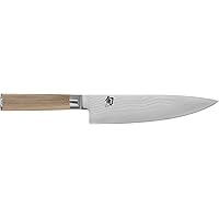 Shun Classic Blonde 8" Chef's Knife, Handcrafted Japanese Kitchen Knife for Professional and Home Chefs, VG-MAX Core with Dam