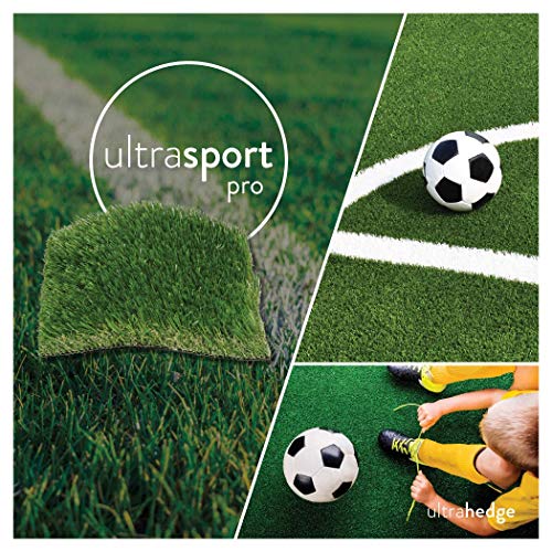 UltraHedge 6 x 6 Inches Sample UltraSport Pro Artificial Grass for Sports Agility Football Baseball Soccer Outdoor Green Faux Fake Grass Decor | 1.25" Tall Blades 63 oz Face Weight