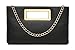 Clutch Purse for Women Evening Party Tote with Shoulder Crossbody Chain Strap Lady Handbag - Black