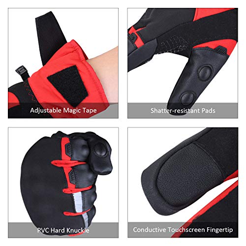 Motorcycle Gloves Winter Touchscreen Waterproof Cold Weather Gloves L - Thumbnail 7