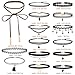 Paxcoo Black Choker Necklaces Set for Teen Girls and Women (15)