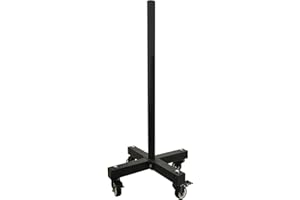 KORIKAHM Upgraded Movable Olympic Weight Plate Rack with Wheel for 2-Inch Bumper Plates Weight Storage, Strength Training Vertical Weight Tree Holder Stand for Home Gym Workout