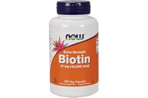 NOW Foods Supplements, Biotin 10 mg (10,000 mcg), Extra Strength, Energy Production*, 120 Veg Capsules