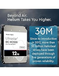 Disco duro interno HGST WD Ultrastar DC HC520 HDD de 12 TB 7,2 K SATA 6 Gb s 256 MB caché 3,5 pulgadas ISE 512 e 0F30144