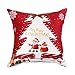 BLEUM CADE Pack of 4 Merry Christmas Throw Pillow Covers Christmas Tree Decorative Pillow Covers for Sofa Couch Bed and Car Throw Pillow Covers