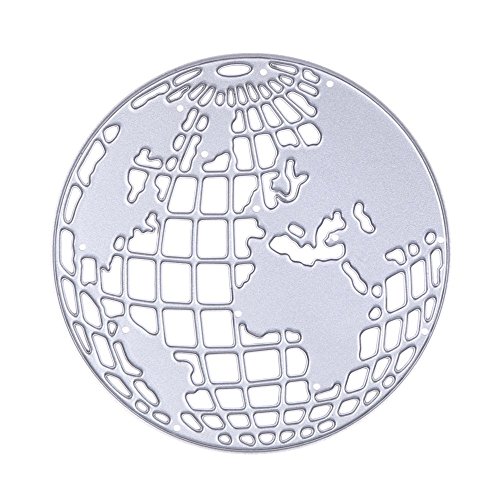 Dream_light Metal Cutting Dies, Embossing Dies Stencil Template Mould for DIY Scrapbooking Photo Album Paper Card Making Craft Wedding Party Decoration DIY Gift, Die-Cuts (Globe)