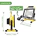 Ustellar 5500LM 55W LED Work Light (400W Equivalent), 2 Brightness Levels, Waterproof Portable Flood Lights, 16ft/5M Cord with Plug, Stand Working Lights for Construction Site, 6000K Daylight White