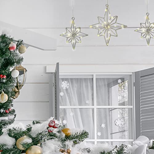 LampLust Outdoor Christmas Star Lights Set of 2, Batteries Included