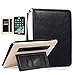 iPad Mini Case, iPad Mini 2 Case, TabPow All-in-One - Premium PU Leather Smart Case Cover with Card Slots, Kickstand, Elastic Hand Strap Grip for iPad Mini and iPad Mini 2 with Retina - Black