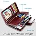 iPhone 6 Case, iPhone 6S Case, Samcore Leather Wallet flip Case with Detachable Folio, Card Slots, Premium PU Leather for iPhone 6/6S 4.7 inch [Brown]