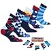 socks n socks-Kids 5pk Fun Cotton Colorful Crew Socks Gift Box-Large