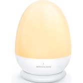 MediAcous Night Lights for Kids Room Egg Light for Nursery | Dimmable Baby Night Light with 1H Timer &amp; Touch Control &amp; Stable Charging Pad, ABS+PC LED Egg Night Light for Breastfeeding