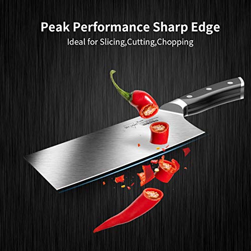 SKY LIGHT Cleaver Knife , 7 Inch Butchers Knife German High Carbon
