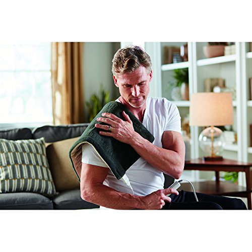 Sunbeam Heating Pad for Fast Pain Relief XL King XpressHeat, 6 Heat Settings with AutoShutoff