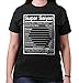 Brisco Brands Super Saiyan Nutrition Label Funny Dragon Ball Z T-Shirt Tee, Black, X-Large