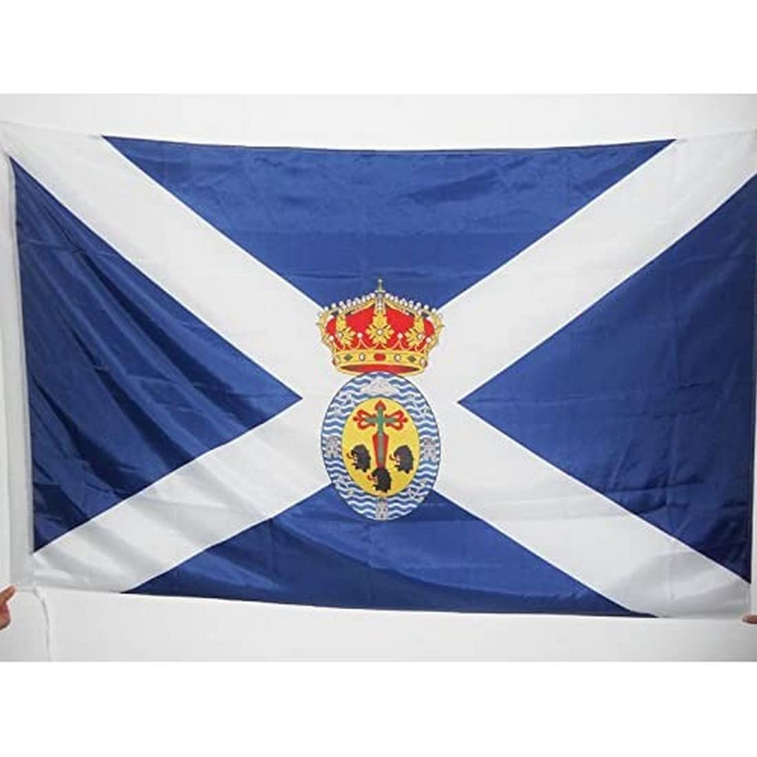 AZ FLAG - Santa Cruz de Tenerife Flag - 3x5 Ft - Santa Cruz Banner with Sleeve - 100% Polyester - Fade Resistant - Vivid Colors - 3' x 5' Feet - 150x90 Cm
