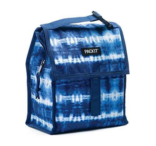 PackIt Freezable Lunch Bag with Zip Closure, Tie Dye