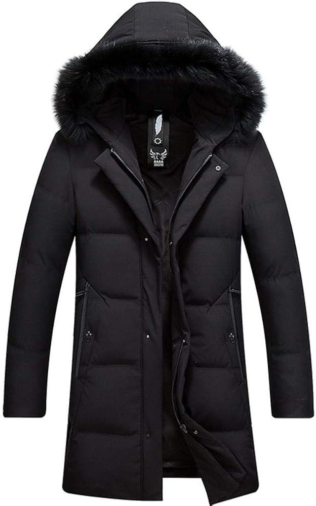 RXTSD Winter Herren Daunenjacke Verdicken Warme Lange Daunenjacke Mit