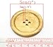 PEPPERLONELY Brand 10PC Natural 4 Holes Large Wood Painting Sewing Buttons 50mm (2 Inch)