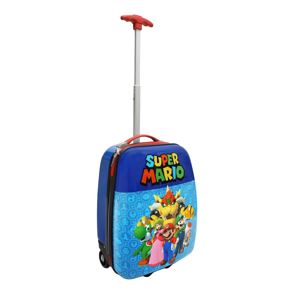 Bioworld Super Mario 16.5-Inch ABS Youth Carry-on Luggage with Trolley Handle
