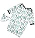 Newborn Baby Cartoon Dinosaur Sleep Gown Swaddle Sack Coming Home Outfit+Cap size 0-3Months (White)