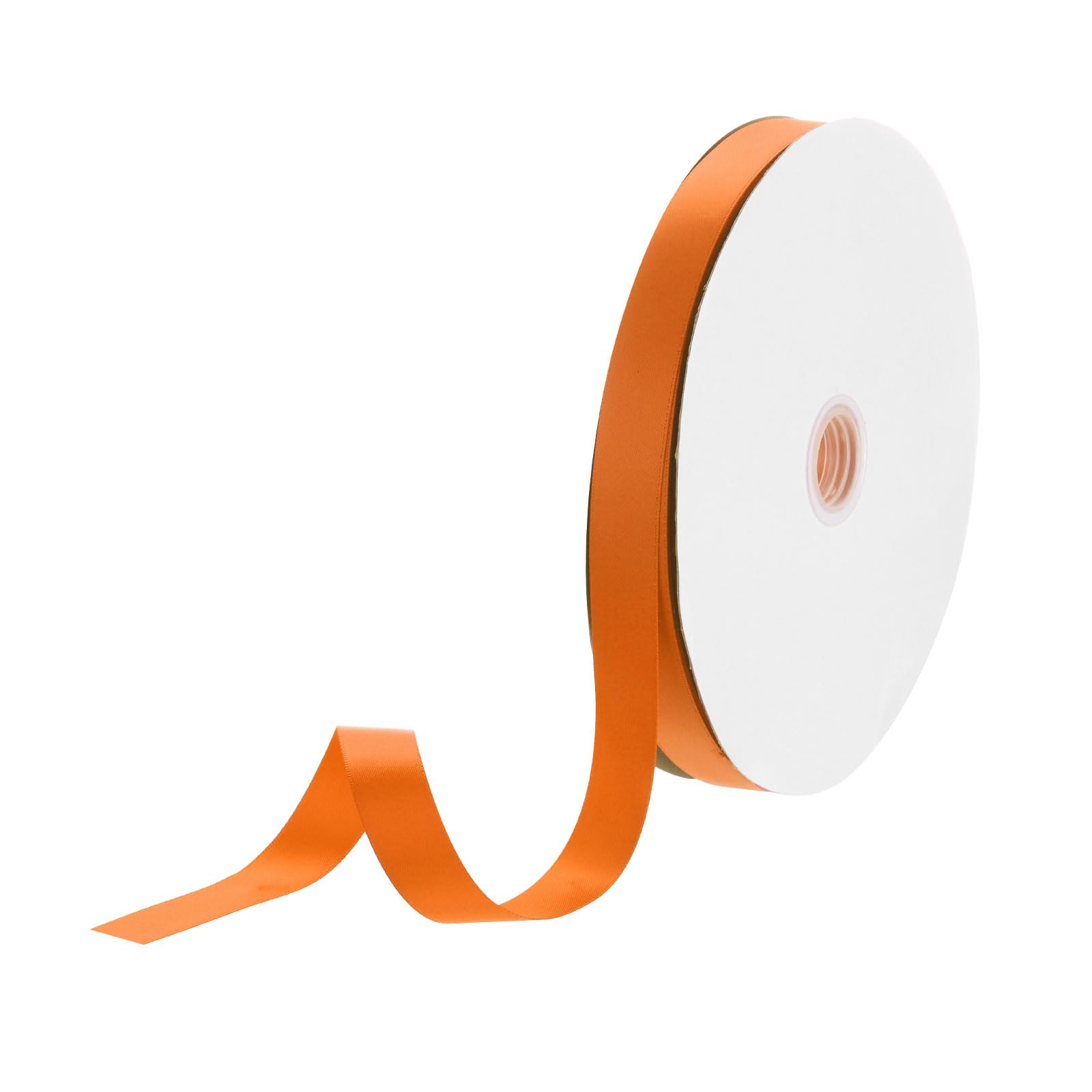 DMiotech 20mm Satin Ribbon 91m/300ft Thin Double Face Fabric Grosgrain Ribbon for Gift Wrapping Floral Hair Flower Bouquet, Orange