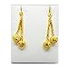 Heart Dangle Drop 18k 22k 24k Thai Baht Yellow Gold Plated Filled Earrings Jewelry
