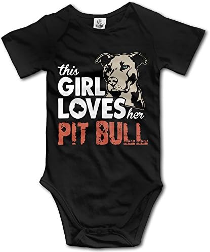 This Girl Loves Her Pit Bull Baby Kids Printed Baby Onesies Jumpsuit