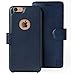 iPhone 7 Wallet Case, Durable and Slim, Lightweight with Classic Design & Ultra-Strong Magnetic Closure, Faux Leather, Navy Blue, Apple 7 (2016)