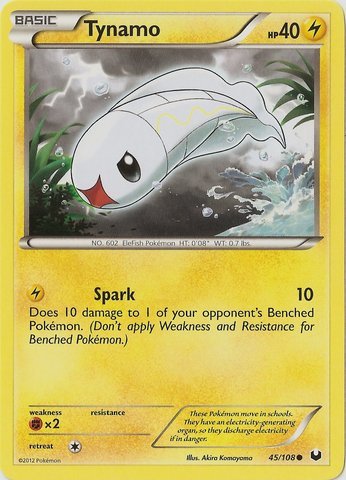 Pokemon Tynamo 45 108 Bw Dark Explorers Reverse Holo | Desertcart Aruba