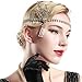 BABEYOND 1920's Flapper Headband Great Gatsby Inspired Headpiece 1920s Flapper Gatsby Accessories Art Deco Hair Accessories Headband (Gold)