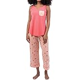 PajamaGram Womens PJs Sets - Ladies Pajamas Capris 100% Cotton
