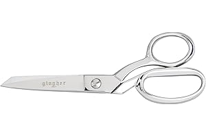 FISKARS Gingher Dressmaker's Fabric Scissors with Protective Sheath - 7" Stainless Steel Shears - Sharp Knife Edge Fabric Scissors - Silver