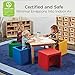 ECR4Kids Tri-Me 3-in-1 Cube Chair, Portable Indoor/Outdoor Play Seat or Table for Kids and Toddlers, Red