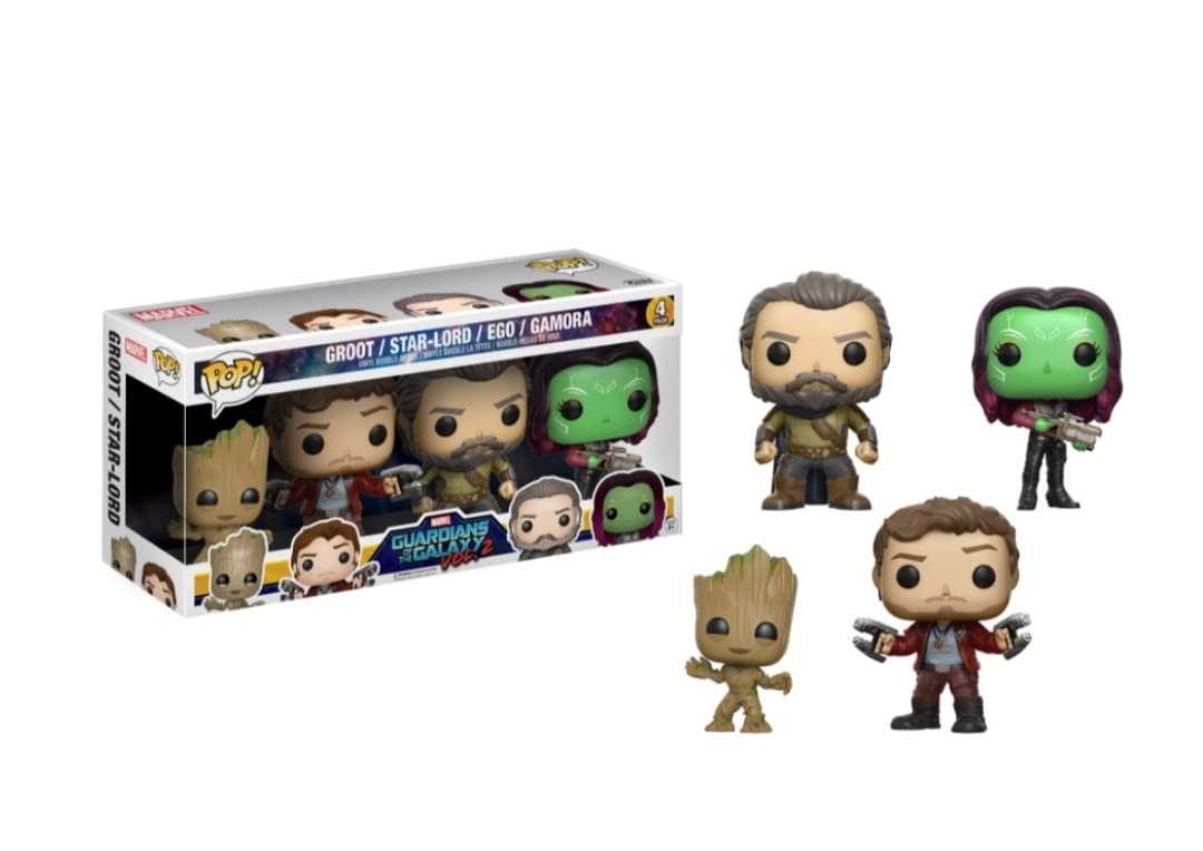 Funko 2-Pack 2 Groot Star Lord Ego Gamora Guardians of the Galaxy 2 Figurine, Multicoloured, 14142