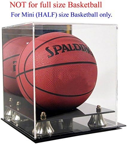MINI Basketball Display Case Stand with Mirror, UV Protection, AC-BB17 by DisplayGifts